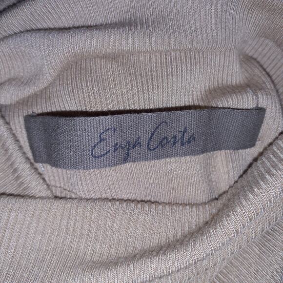 Enza Costa 'Silk' Knit Sleeveless Twist Midi Tan Dress Size M - Picture 4 of 5